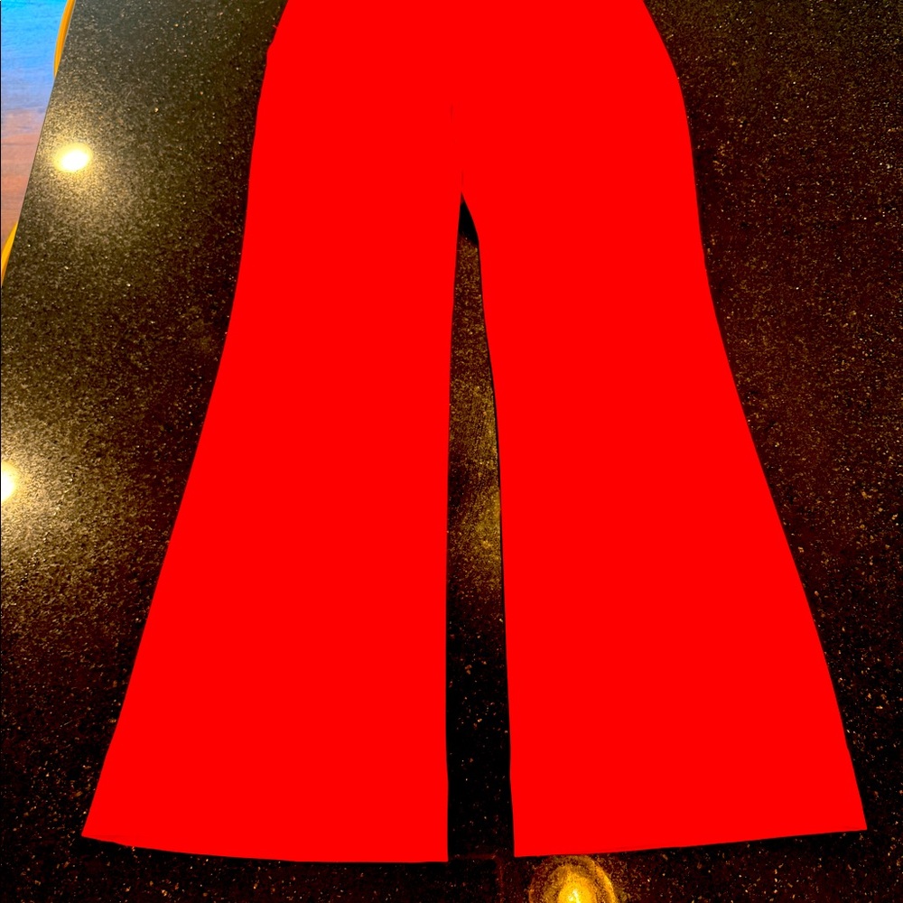 Red Flare Leg Pant Sz 6